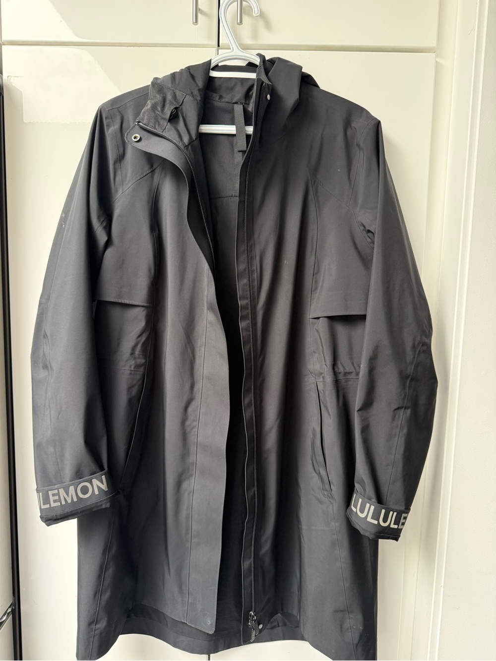 lululemon athletica Black Hooded Trench Coat